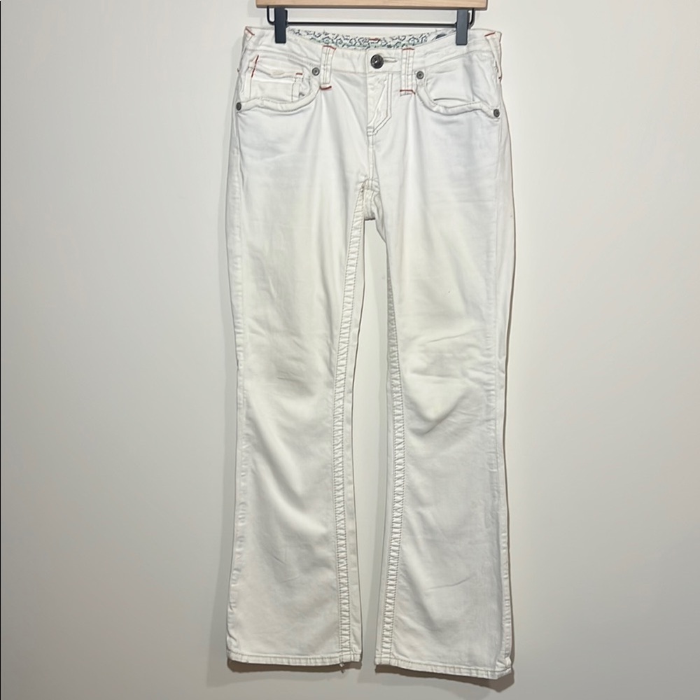 Stitch’s Authentic Tailored Denim Women's White Bootcut Jeans, Size 28